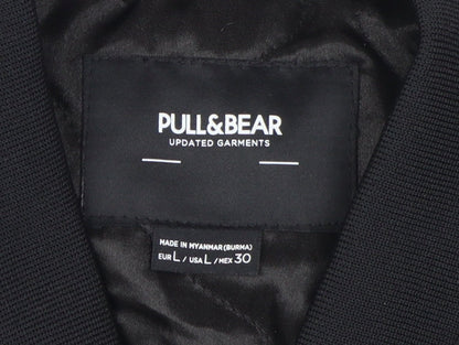 Pull & Bear Unisex Black L Waistcoat with Zipped Pockets