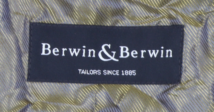 Mens UK Size 42 Berwin & Berwin Regular Blue Suit Jacket
