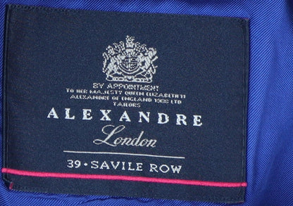 Alexandre Men's Blue Wool Blazer, Size 42R, Formal