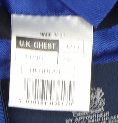 Alexandre Men's Blue Wool Blazer, Size 42R, Formal