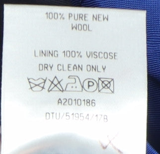 Alexandre Men's Blue Wool Blazer, Size 42R, Formal