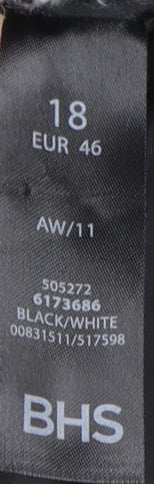 Womens UK Size 18 BHS Black Basic Jacket