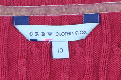 Crew Clothing Women’s Red Slim V-Neck Pullover Size 10