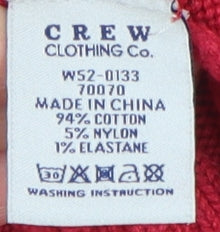 Crew Clothing Women’s Red Slim V-Neck Pullover Size 10