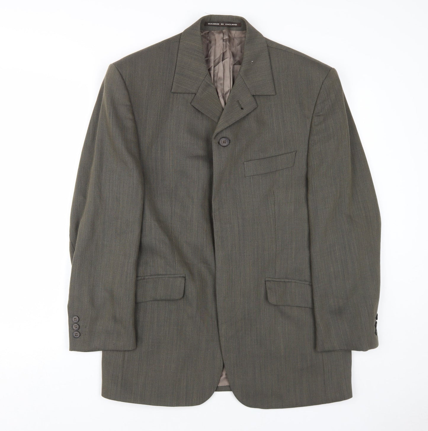 Mens UK Size 38 Jeff Banks Regular Green Suit Jacket