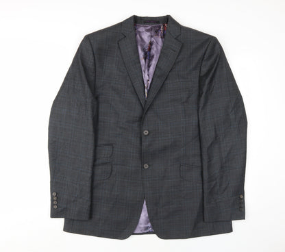 Mens UK Size 42 Ted Baker Regular Grey Suit Jacket