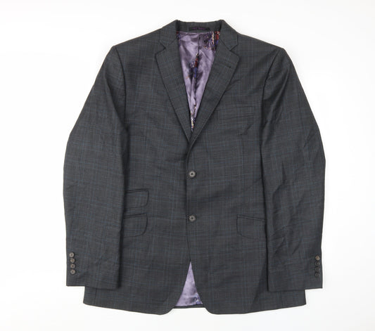 Mens UK Size 42 Ted Baker Regular Grey Suit Jacket