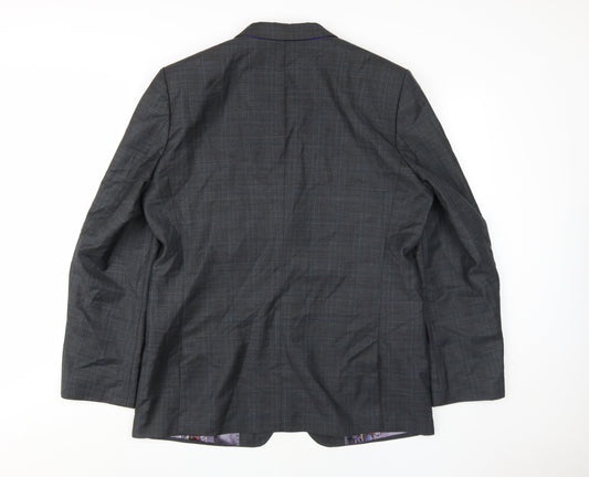 Mens UK Size 42 Ted Baker Regular Grey Suit Jacket