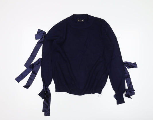 Womens UK Size M QED London Blue Pullover Jumper