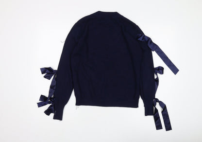 Womens UK Size M QED London Blue Pullover Jumper