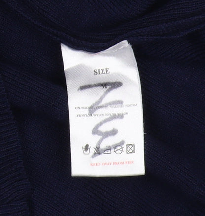 Womens UK Size M QED London Blue Pullover Jumper