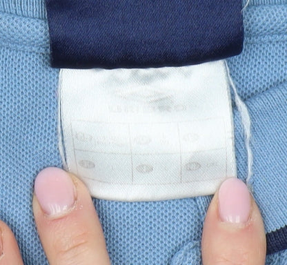 Umbro Men's Blue Polo Large Short Sleeve Casual