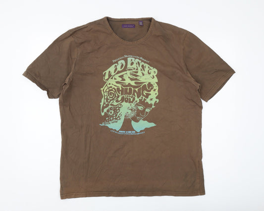 Ted Baker Brown Men's Graphic T-Shirt Size 10