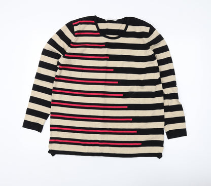 David Nieper Women's Multicoloured Striped Jumper Size 16
