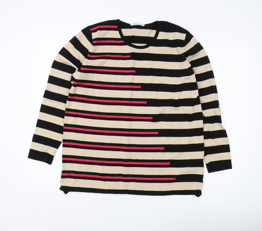David Nieper Women's Multicoloured Striped Jumper Size 16