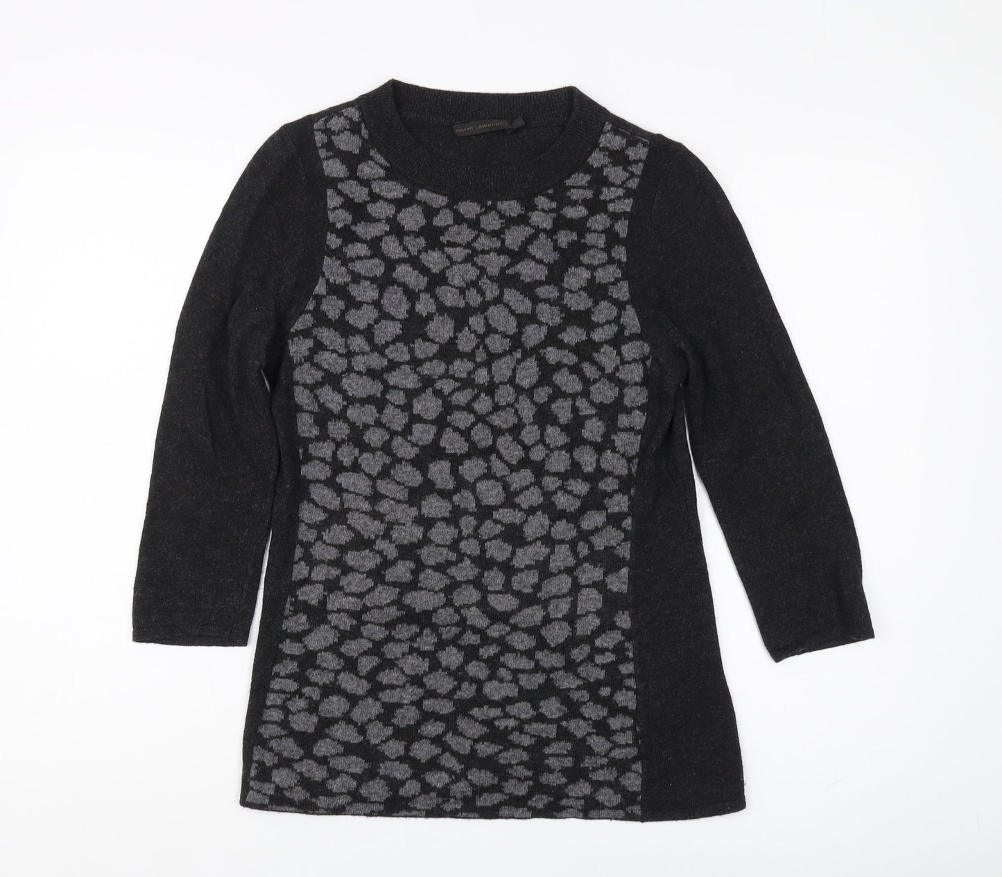 David Lawrence Women's Black Animal Print Jumper, Size S