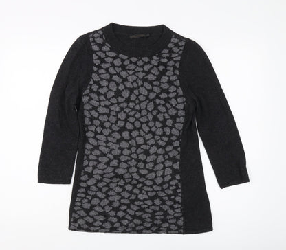 David Lawrence Women's Black Animal Print Jumper, Size S