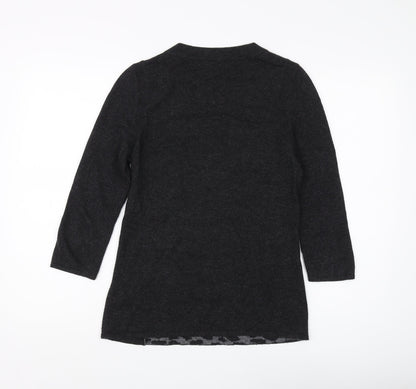 David Lawrence Women's Black Animal Print Jumper, Size S
