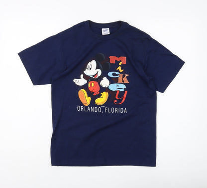 Velva Sheen Boys Blue Disney Mickey Mouse T-Shirt - L, Graphic