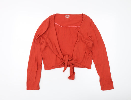 Womens UK Size L Sandwich Red Cardigan Jumper