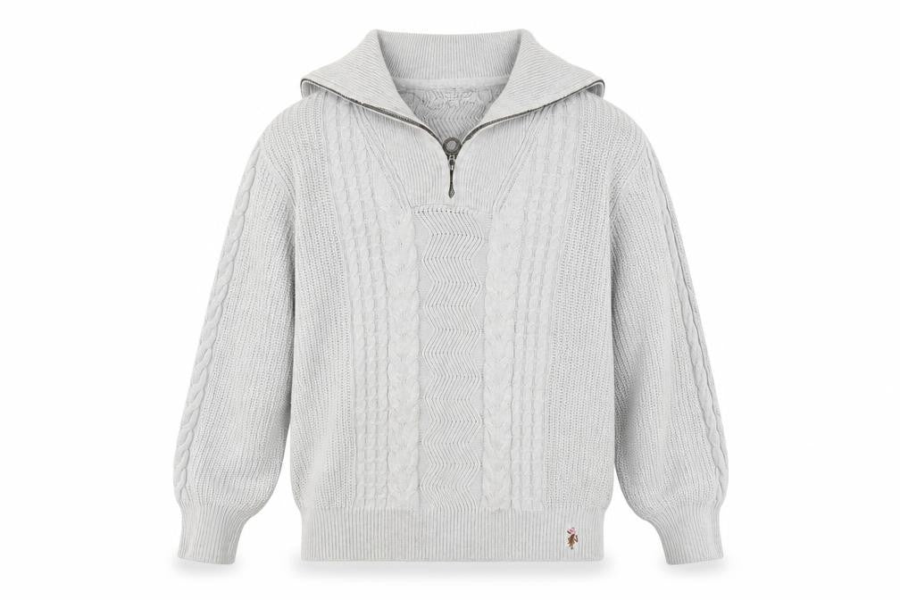 Womens UK Size 10 U.S. Polo Assn. Grey Full Zip Jumper