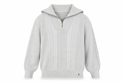Womens UK Size 10 U.S. Polo Assn. Grey Full Zip Jumper