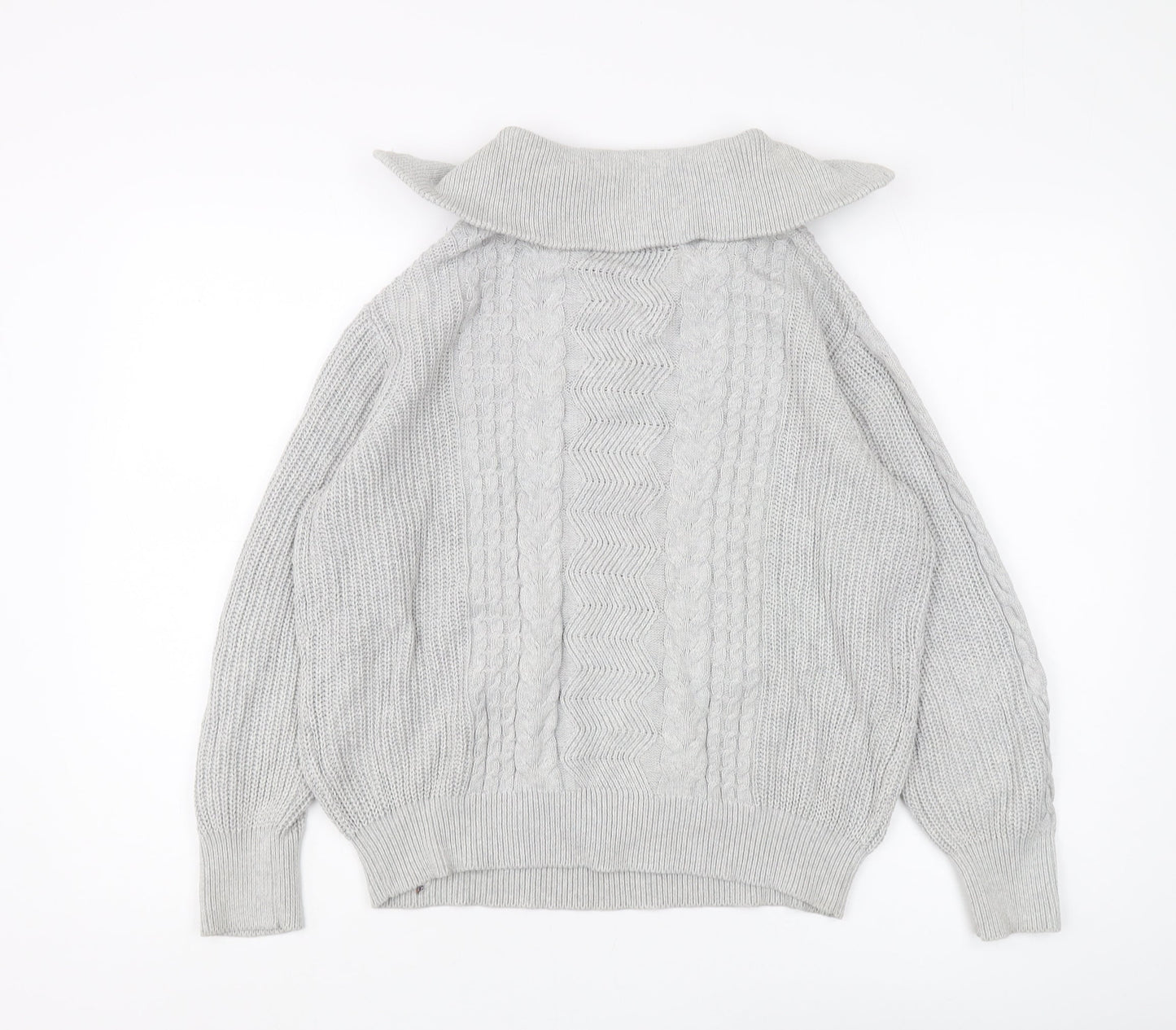 Womens UK Size 10 U.S. Polo Assn. Grey Full Zip Jumper