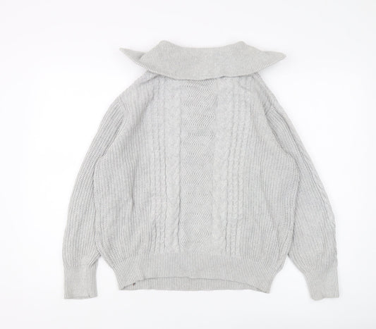 Womens UK Size 10 U.S. Polo Assn. Grey Full Zip Jumper