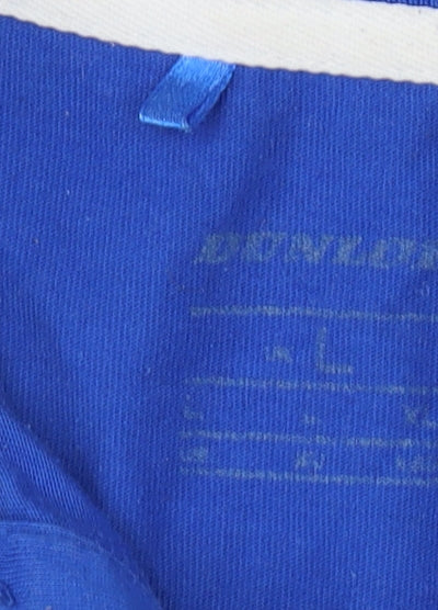 Dunlop Men's Blue Polo Shirt L, Short Sleeve Classic