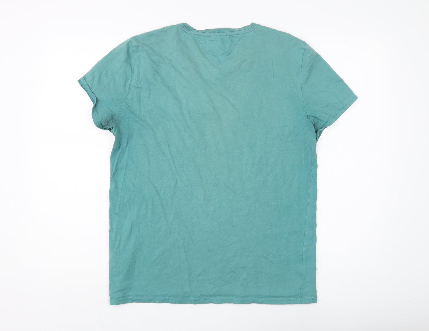 Tommy Jeans Men's Green M Cotton T-Shirt Regular Fit