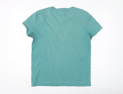 Tommy Jeans Men's Green M Cotton T-Shirt Regular Fit
