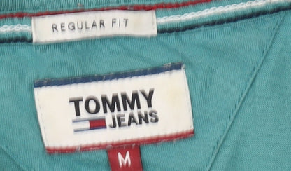 Tommy Jeans Men's Green M Cotton T-Shirt Regular Fit