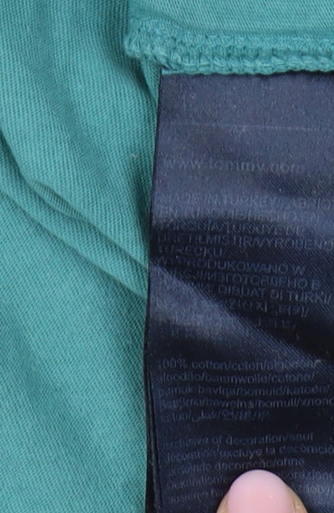 Tommy Jeans Men's Green M Cotton T-Shirt Regular Fit