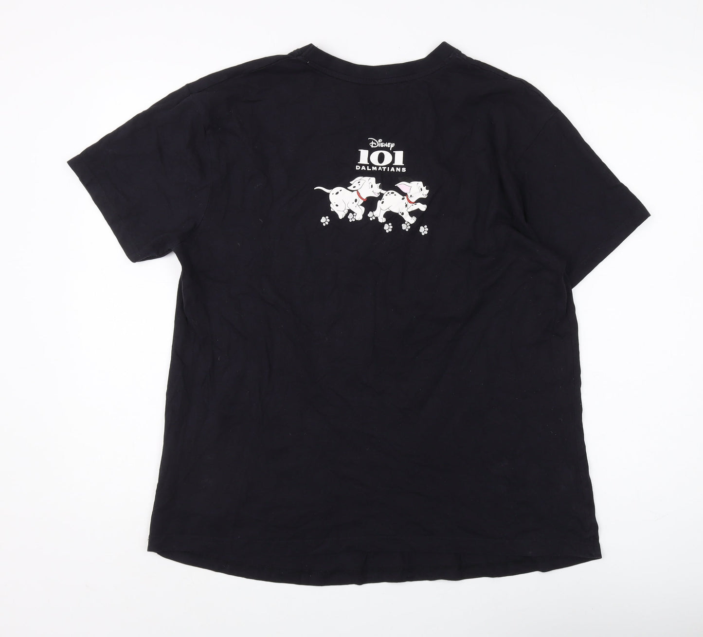 Womens UK Size L Disney Black Basic T-Shirt