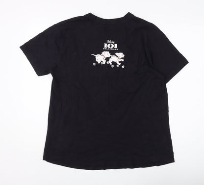 Womens UK Size L Disney Black Basic T-Shirt