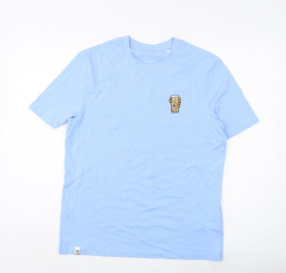 Stanley/Stella Men's Blue Graphic T-Shirt - Size S