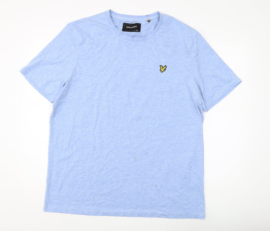 Lyle & Scott Men's Blue Crew Neck T-Shirt, Size S