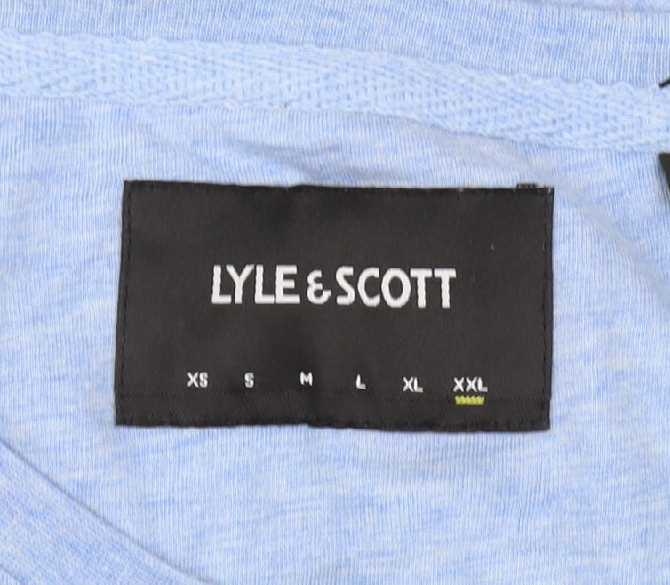 Lyle & Scott Men's Blue Crew Neck T-Shirt, Size S