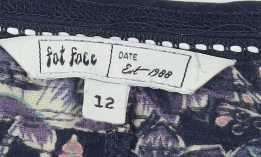 Womens UK Size 12 Fat Face Blue  T-Shirt