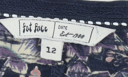 Womens UK Size 12 Fat Face Blue  T-Shirt