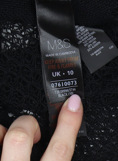 Womens UK Size 10 Marks and Spencer Black Pullover Jumper