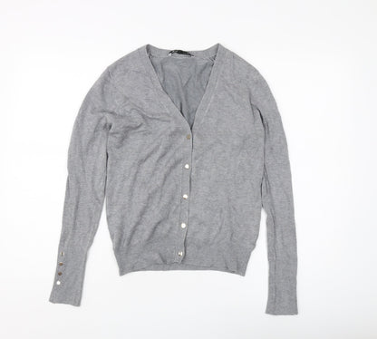 Womens UK Size 12 Zara Grey Cardigan Jumper