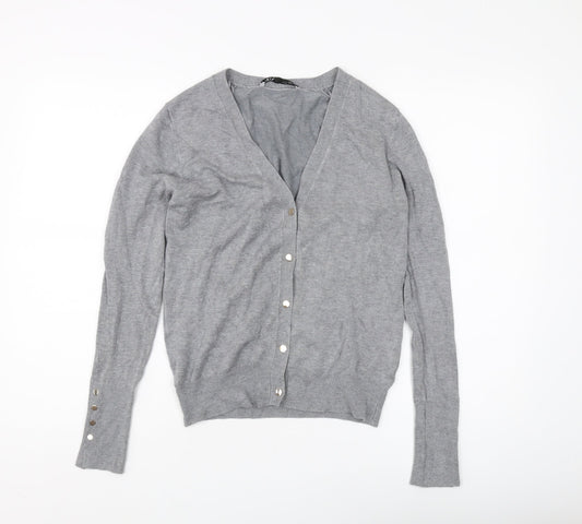 Womens UK Size 12 Zara Grey Cardigan Jumper