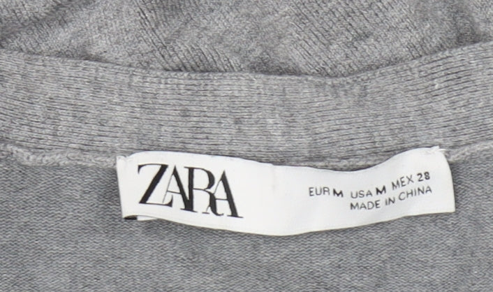 Womens UK Size 12 Zara Grey Cardigan Jumper