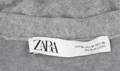 Womens UK Size 12 Zara Grey Cardigan Jumper