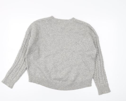 Womens UK Size 8 Marks and Spencer Grey Pullover Jumper