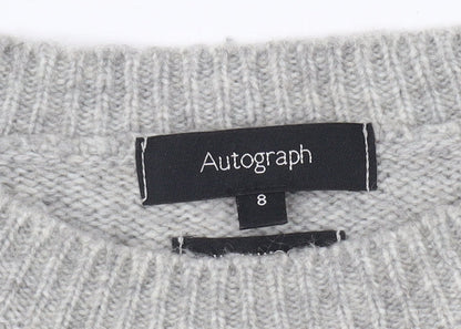 Womens UK Size 8 Marks and Spencer Grey Pullover Jumper