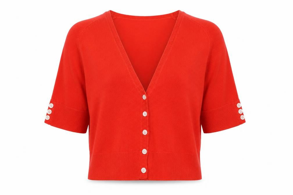 Womens UK Size 14 NEXT Red Cardigan Jumper