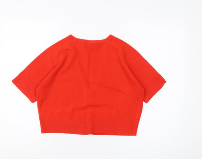 Womens UK Size 14 NEXT Red Cardigan Jumper