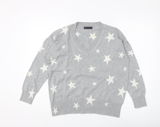 Womens UK Size M Marks and Spencer Grey Pullover Jumper